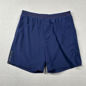 Rhone Shorts Mens L Linerless Navy Blue Stretch Workout Running Active‎